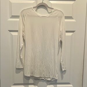 Lululemon Sheer Stretchy White Long Sleeve Top 10